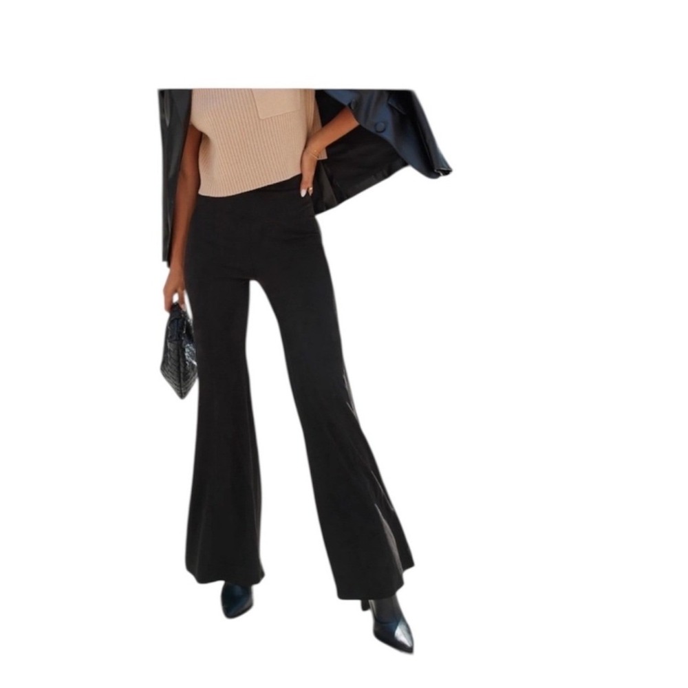 VICI Black Faux Suede High Waisted Flare Leg Pants XL IP7461-UC
